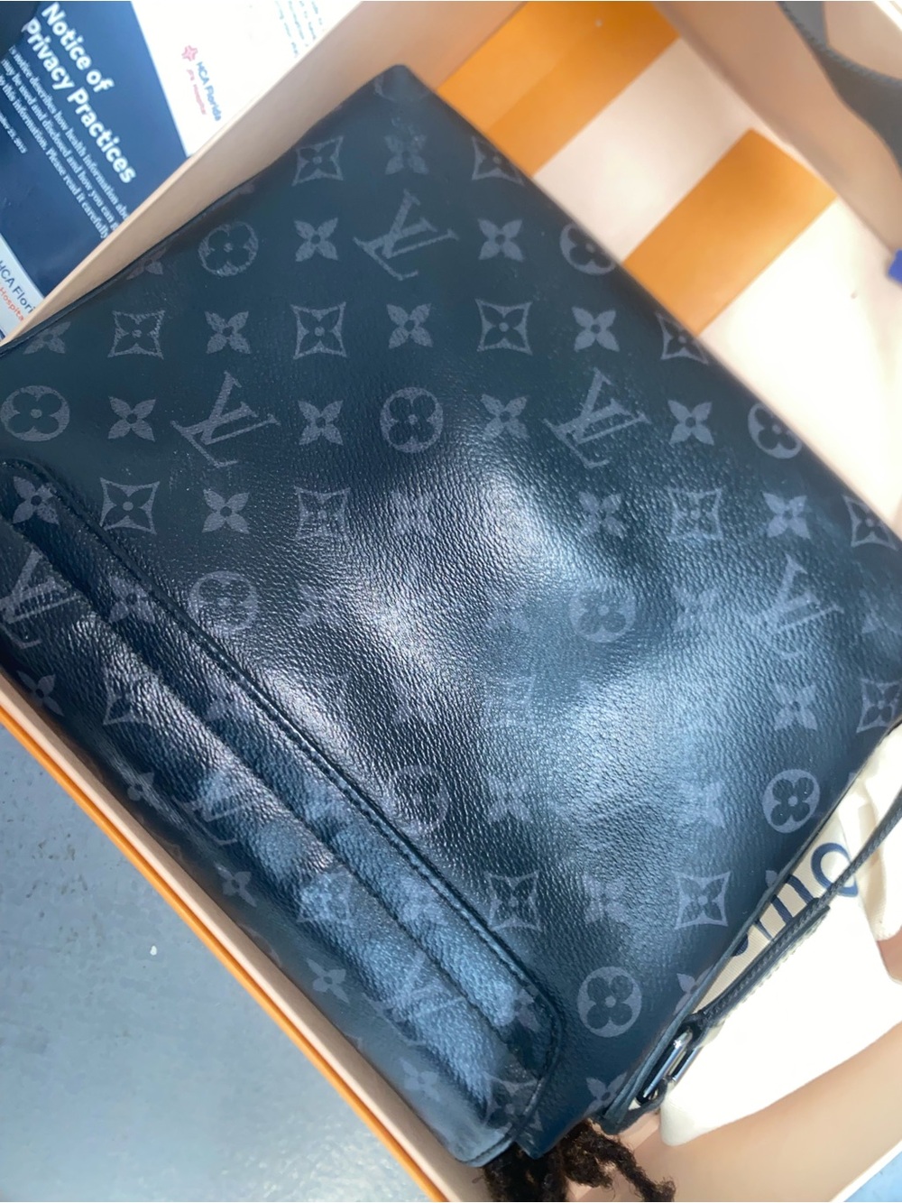 Louis Vuitton Black and Gray Monogram Messenger Bag - Picture 13 of 16